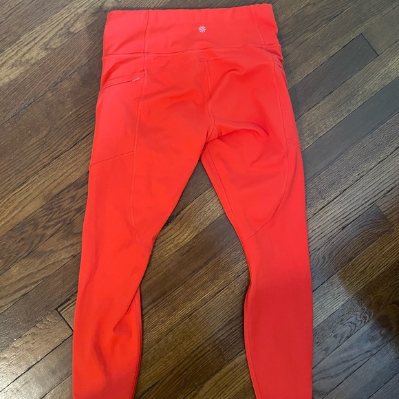 Athleta red/orange leggings small - Picture 2 of 4